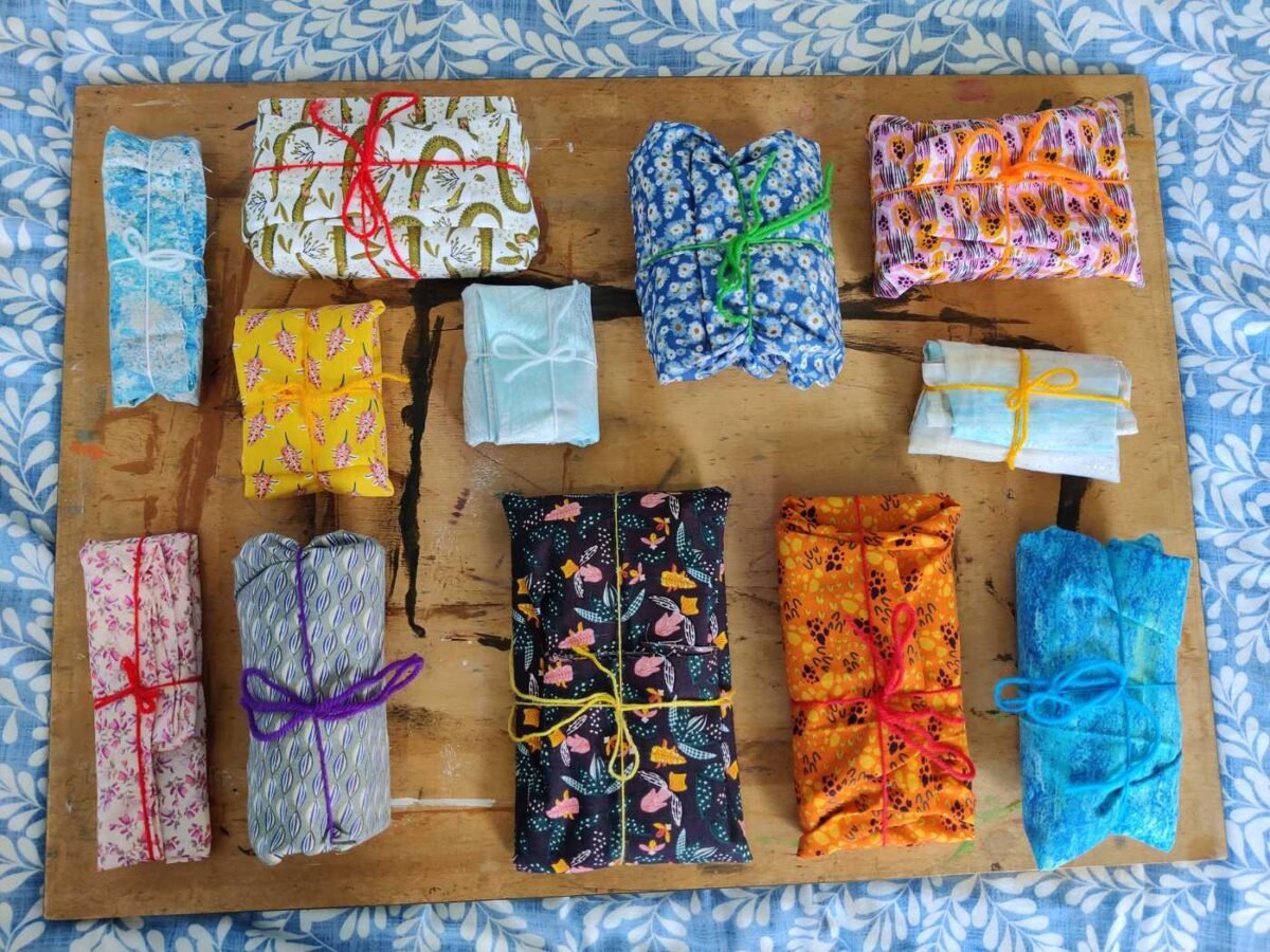 DIY art advent calendar all wrapped up